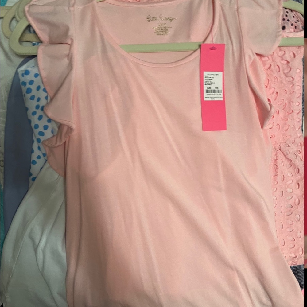 NWT Lilly Pulitzer Pink Ruffle Tank